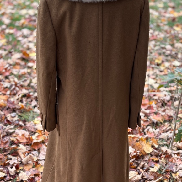 Saks Wool/Fur Coat - Picture 4 of 6